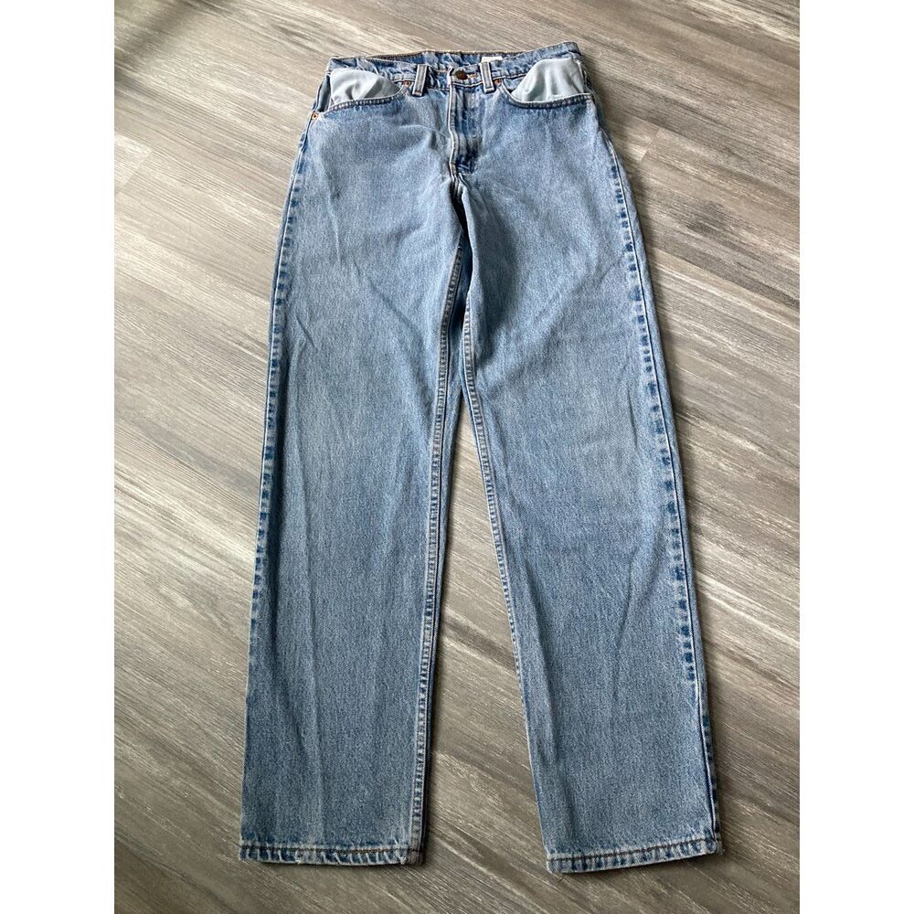 Vintage Levi's 550 USA Made Relaxed Baggy Light Wash Jeans 28x30.5 Cotton Denim